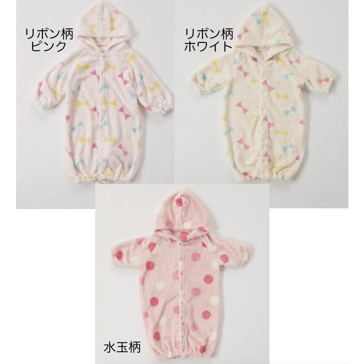 ドレスオール 新生児 コンビドレス コンビオール ツーウェイドレス おくるみ 可愛い フード付き 暖かい 冬 女の子 ピンク 水玉 リボン柄 ベビーガーデン 通販 Yahoo ショッピング