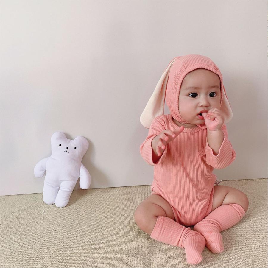ローンパス ベビー服 赤ちゃん服 カバオール 新生児服 ローンパス 長袖ローンパス うさぎ耳帽子ソックス3点セットローンパス 男の子 女の子 70 80 ベビーガーデン 通販 Yahoo ショッピング