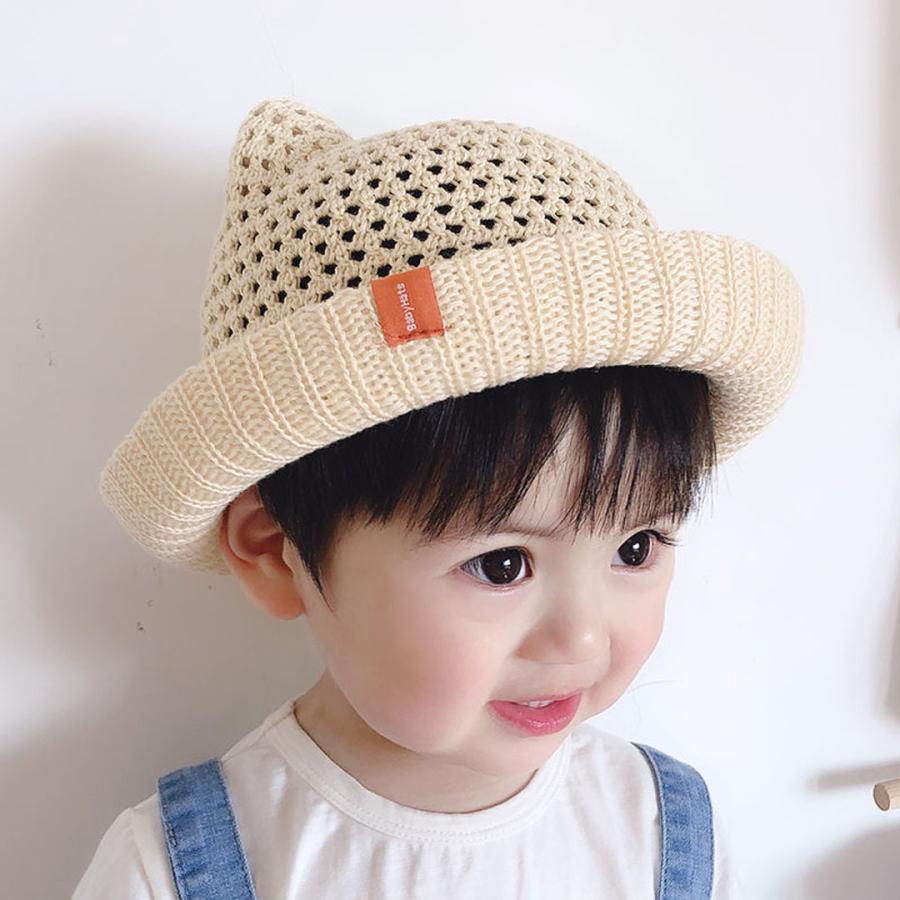 麦わら帽子 赤ちゃん キッズ 子供 耳付き 帽子 キャップ ぼうし Cap 男の子 女の子 日よけ ベビー 帽子 送料無料 ベビーガーデン 通販 Yahoo ショッピング