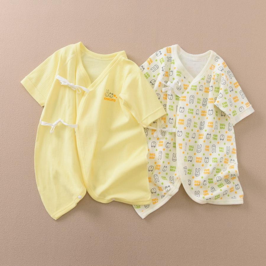 【新品】新生児肌着　セット PUPPAPUPO 新生児肌着 5枚組 綿100% 年中素材 ボタン 短肌着