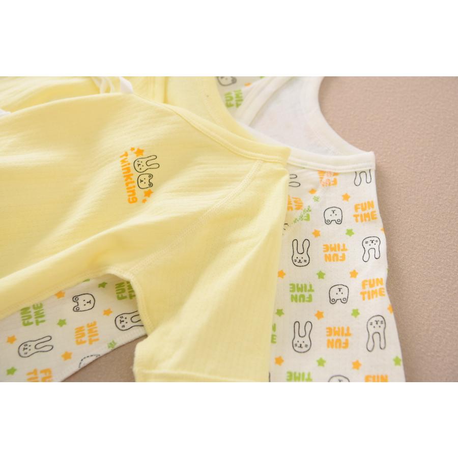 【新品】新生児肌着　セット PUPPAPUPO 新生児肌着 5枚組 綿100% 年中素材 ボタン 短肌着