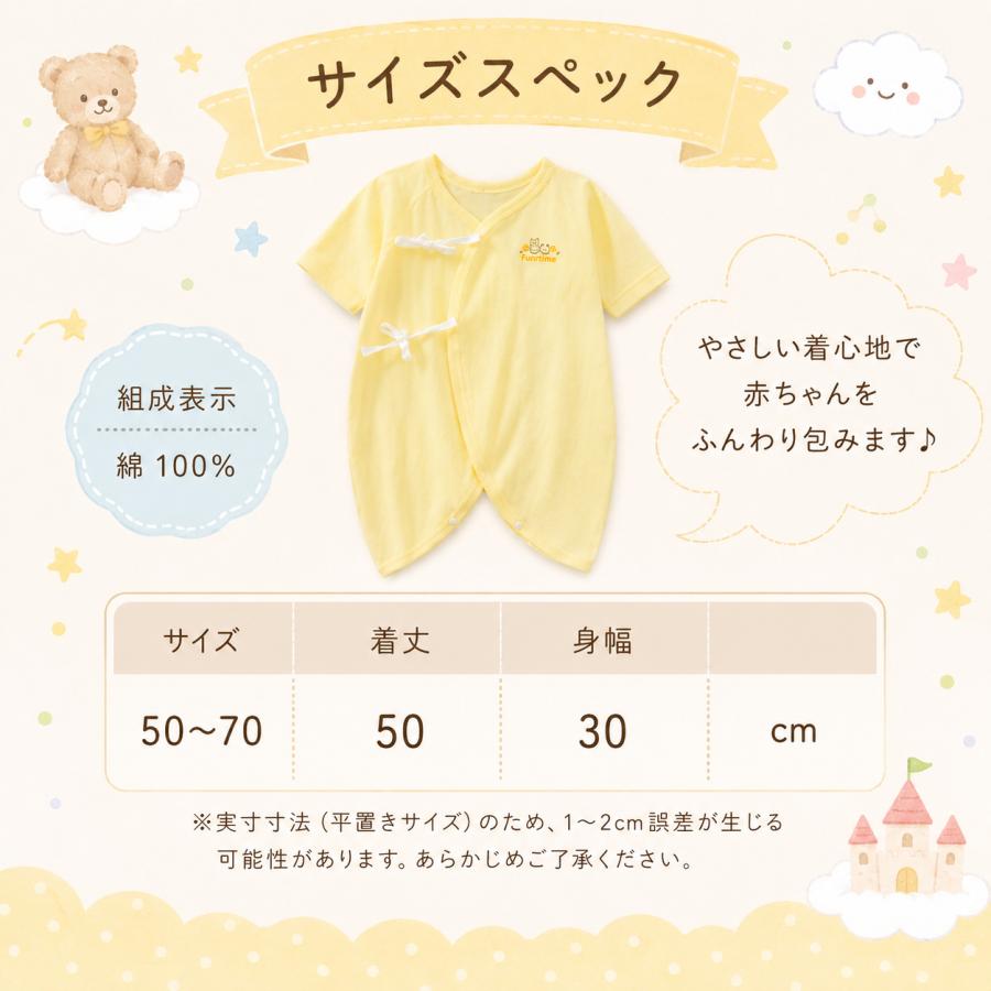 新生児肌着 新生児肌着セット 赤ちゃん肌着 出産準備 4枚組 コンビ肌着