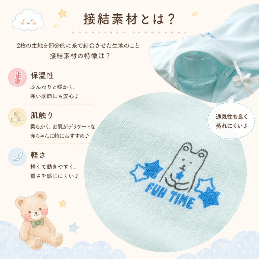 新生児肌着 新生児肌着セット 赤ちゃん肌着 出産準備 4枚組 コンビ肌着