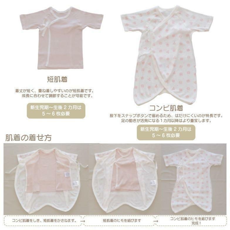 新生児肌着 新生児肌着セット 赤ちゃん肌着 出産準備 3枚組 コンビ肌着