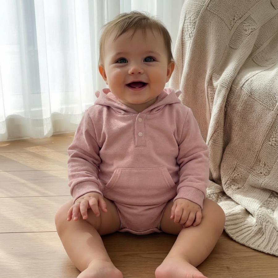 ベビー服 長袖 ロンパス ロンパース 新生児 可愛い 赤ちゃん フード