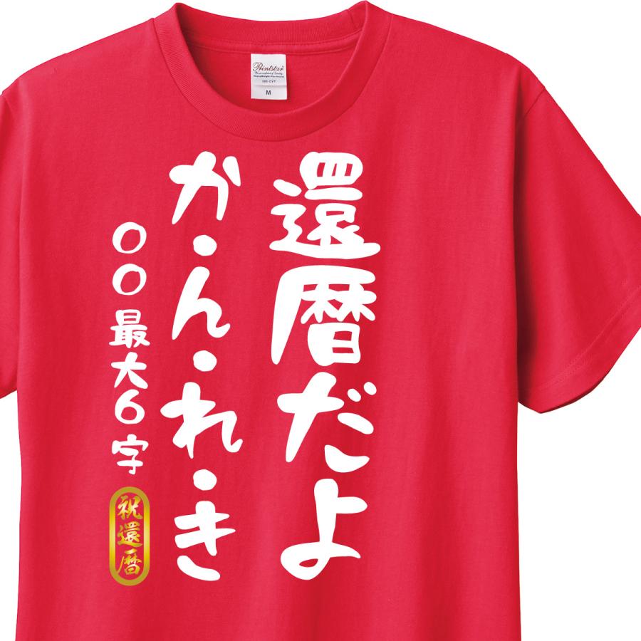 四名様　還暦 還暦祝い Tシャツ ロンT ラッピング 対応 還暦だよかんれき 名入れ可能