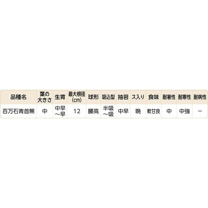 たね 武蔵野種苗園 カブ 百万石青首蕪(ひゃくまんごくあおくびかぶ) 1dlの画像