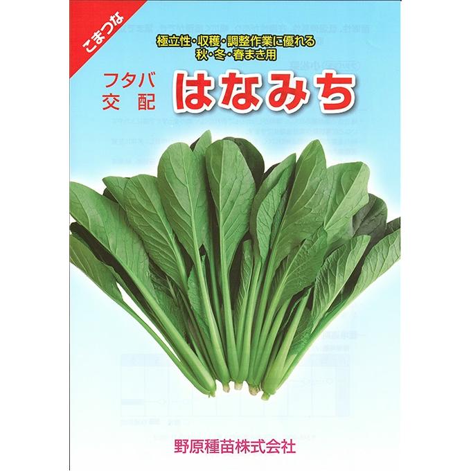 たね 野原種苗 こまつな コマツナ はなみち 20ml : 種苗・園芸ショップ
