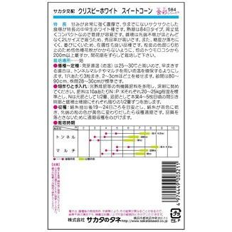 サカタのタネ トウモロコシ クリスピーホワイト 小袋|tanemori-netshop|02