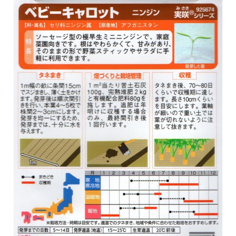 ニンジン ベビーキャロット 小袋 4.5ml入り 郵便発送商品|tanenonozaki|02