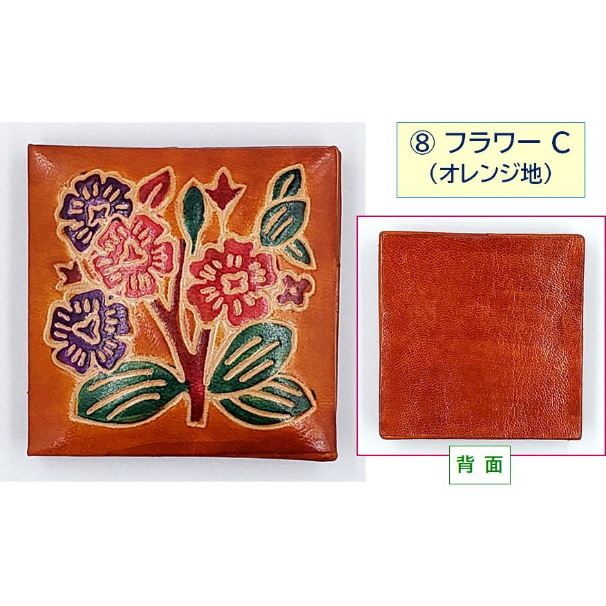 財布 小銭入れ コインケース 花柄 本革 レザー レトロ エスニック