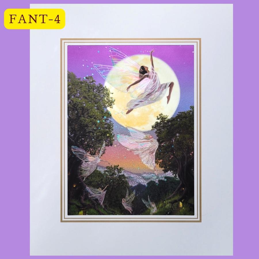 エッチング アート 版画プリント ファンタジー 妖精 ユニコーン 白鳥