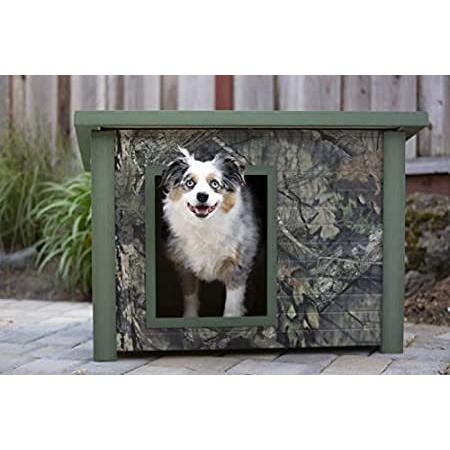 特別価格New Age Pet ECOFLEX Rustic Style Outdoor Dog House - Medium Mossy Oak ECOH好評販売中
