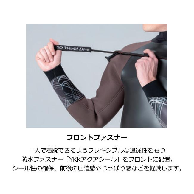 ワールドダイブ セミドライスーツ 6.5mm×5.5mm×5mm CSD65 WORLD ワールドダイブ セミドライスーツ 6.5mm×5.5mm×5mm CSD65 WORLD