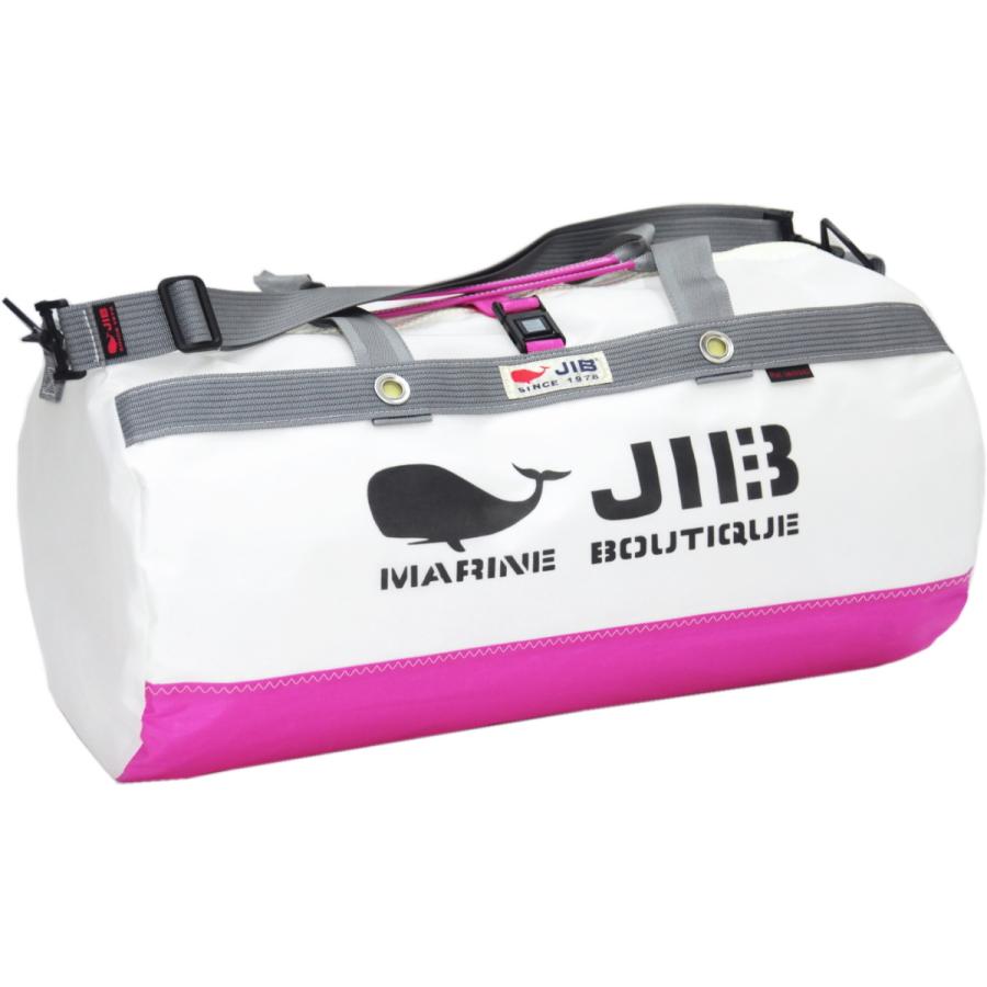 JIB ダッフルバック　ボストンバック 3カラー JIB（ジブ） DMB JIB ダッフルバッグMボーダー ピンク×グレー