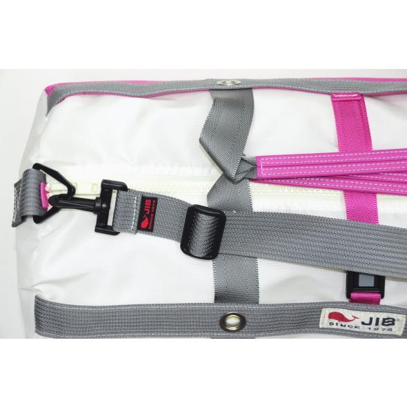 JIB（ジブ） DMB JIB ダッフルバッグMボーダー ピンク×グレー