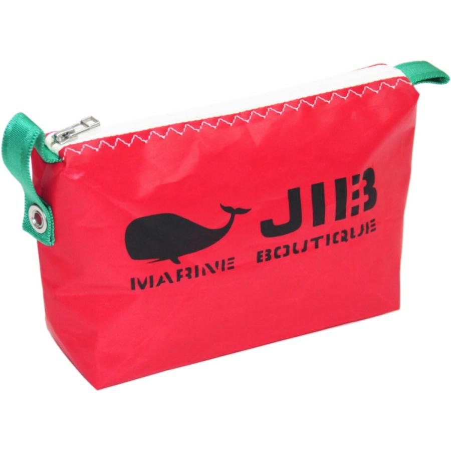JIB（ジブ） 【閉店特価】JIB ポーチ PO48 レッド×ホワイトファスナー