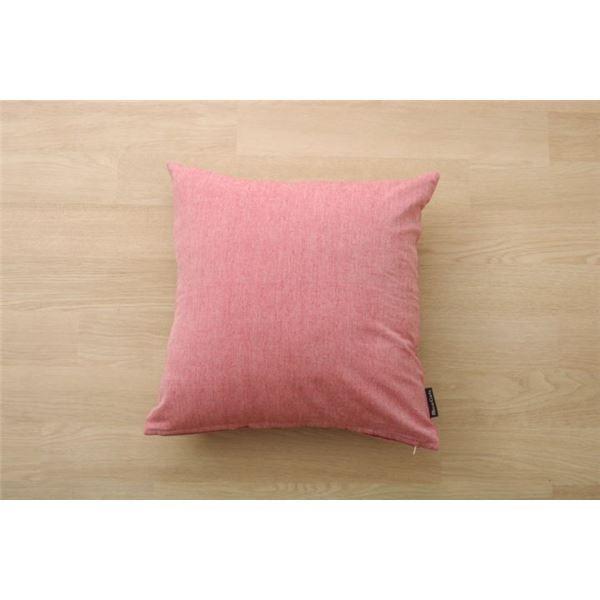 クッション カバー 綿100% 無地 シンプル ピンク 約45×45cm 2枚組