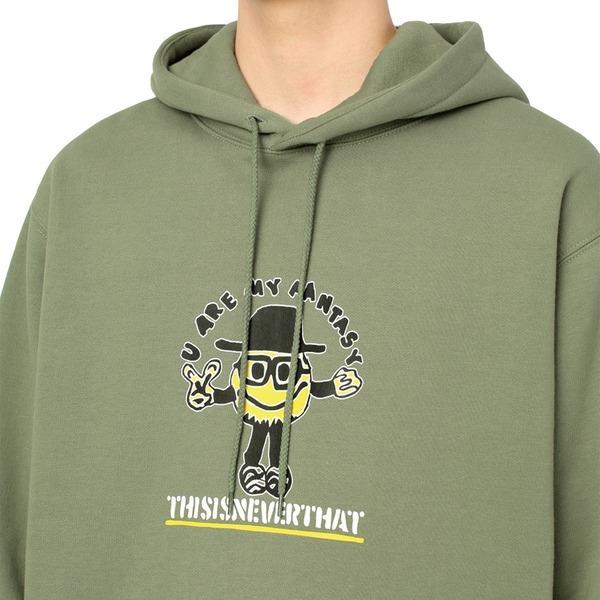 thisisneverthat（ディスイズネバーザット）TN21SHS009 グッドマンフードパーカー/ライトオリーブ S thisisneverthat ディスイズネバーザット TN21SHS009 グッドマンフードパーカー/ライトオリーブ