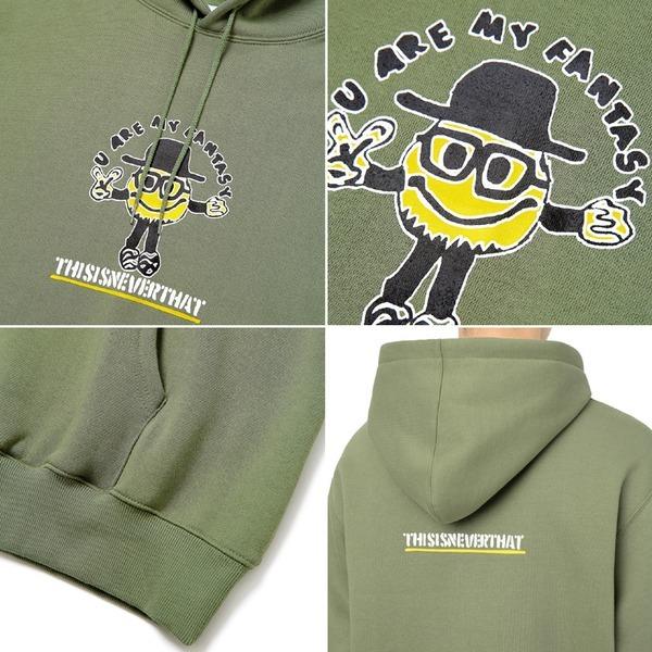 thisisneverthat（ディスイズネバーザット）TN21SHS009 グッドマンフードパーカー/ライトオリーブ S thisisneverthat ディスイズネバーザット TN21SHS009 グッドマンフードパーカー/ライトオリーブ