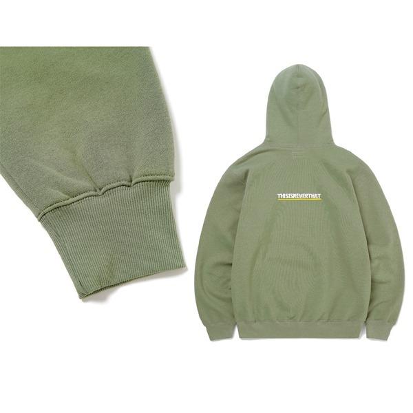 thisisneverthat（ディスイズネバーザット）TN21SHS009 グッドマンフードパーカー/ライトオリーブ S thisisneverthat ディスイズネバーザット TN21SHS009 グッドマンフードパーカー/ライトオリーブ