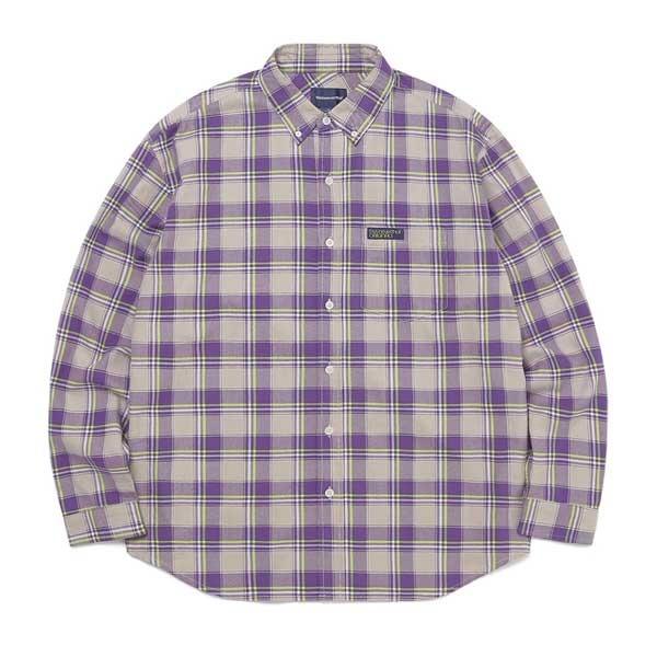 thisisneverthat（ディスイズネバーザット） TN21SSH007 プレイドツイル長袖シャツ パープル XL(13435円)