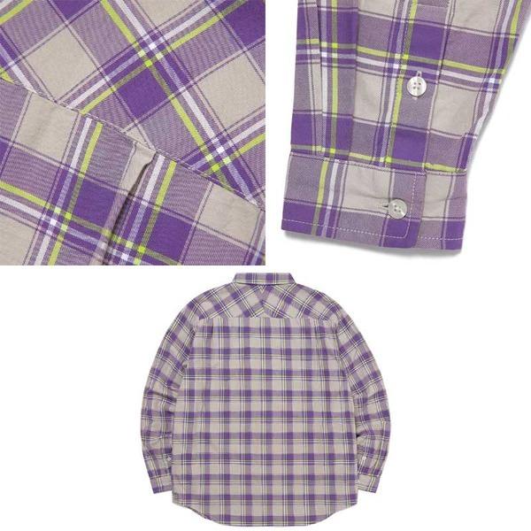 thisisneverthat（ディスイズネバーザット） TN21SSH007 プレイドツイル長袖シャツ パープル XL thisisneverthat ディスイズネバーザット TN21SSH007 プレイドツイル長袖シャツ パープル XL