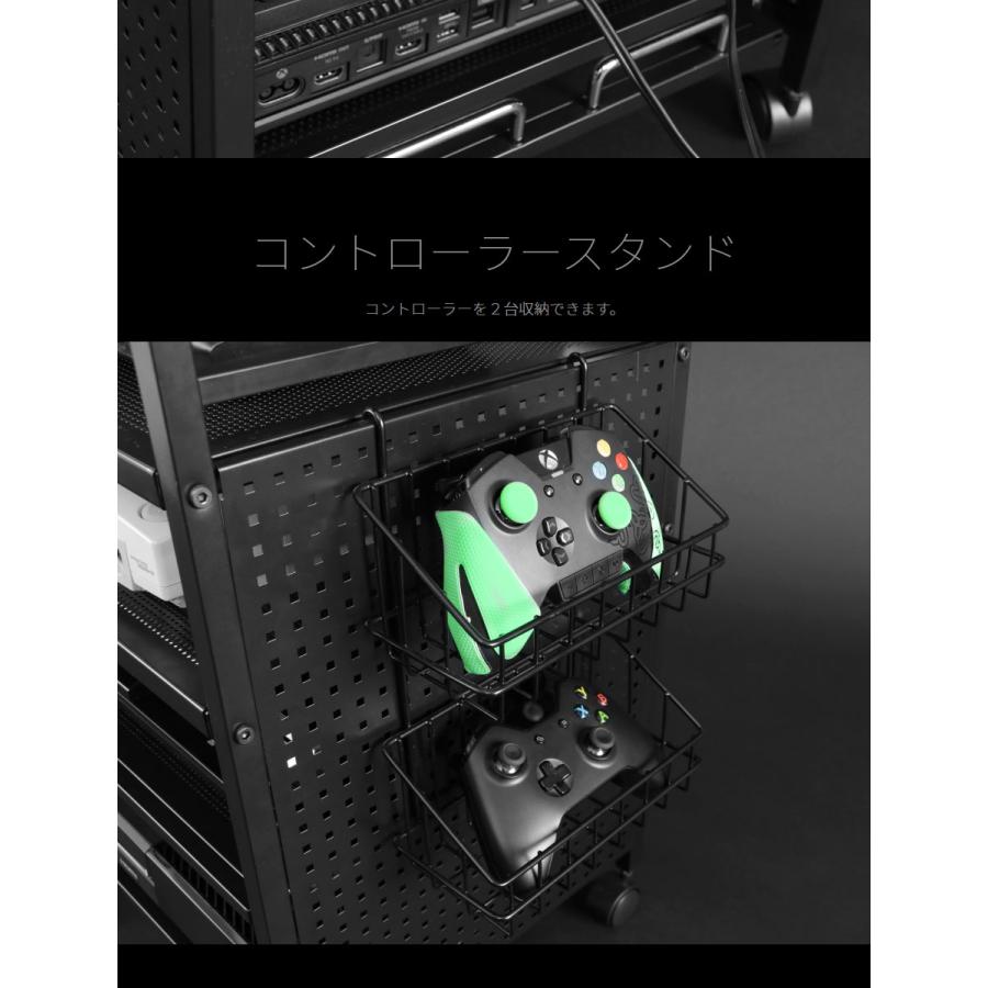 ゲーム機収納ラック スライド棚付 ゲーム機収納に特化した多機能 ゲーム機収納ラック スライド棚付 ゲーム機収納に特化した多機能
