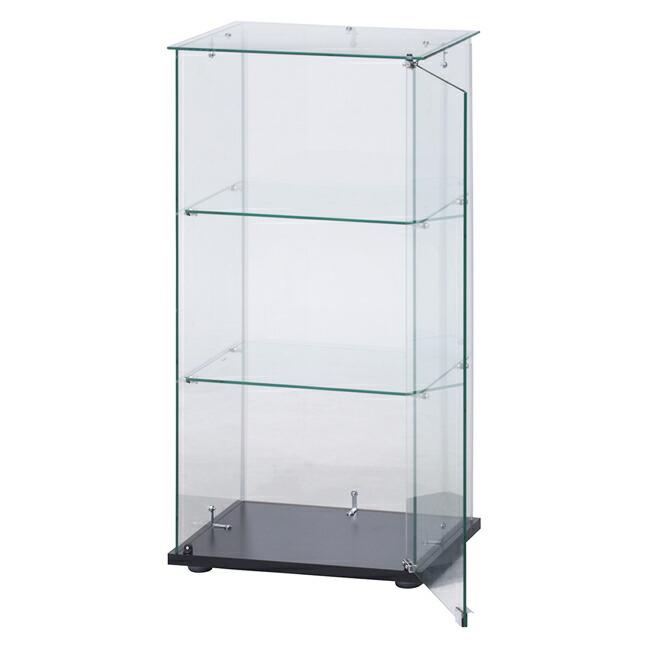ガラスコレクションケース 3段クリア 強化ガラス ディスプレイ
