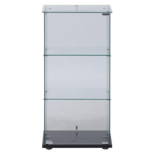 ガラスコレクションケース 3段クリア 強化ガラス ディスプレイラック