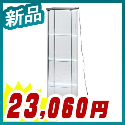 【新品】大型フィギュアケース ガラスキャビネット LED照明付き 4段単扉 ガラスコレクションケース 4段 LED照明 BK 大型 強化ガラス ガラスケース・ディスプレイケース