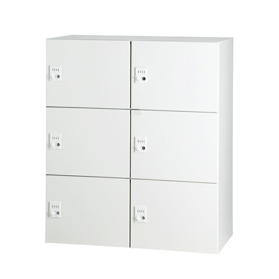 パーソナルロッカー 2列3段 H1050 ダイヤル錠 6人用 開口無し 棚板無し