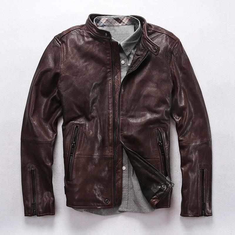 ラム革ジャケット ラム革 本革ジャケット 羊革 立ち襟 レザー