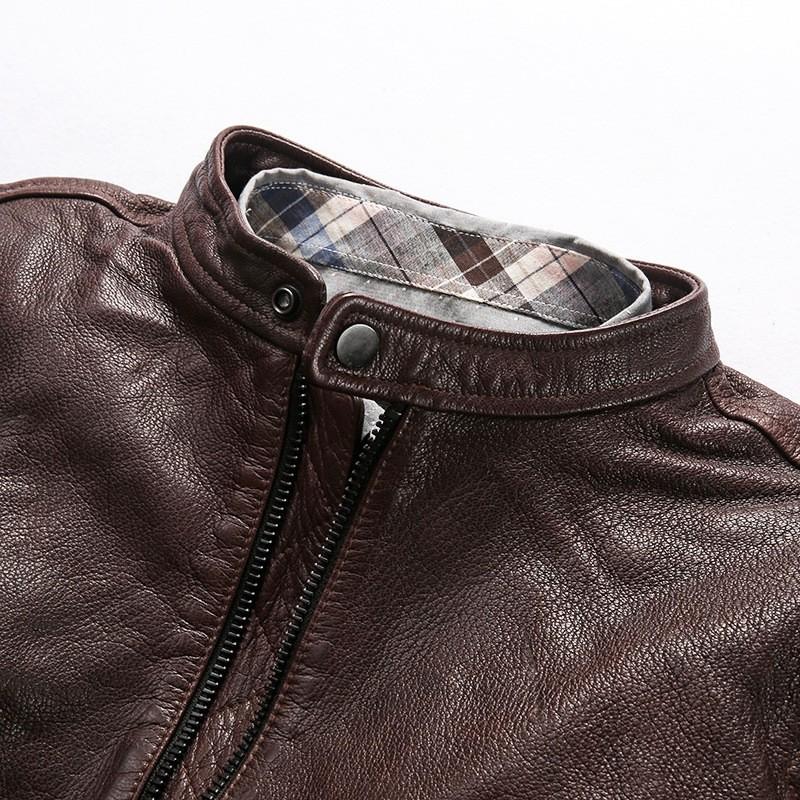 ラム革ジャケット ラム革 本革ジャケット 羊革 立ち襟 レザー