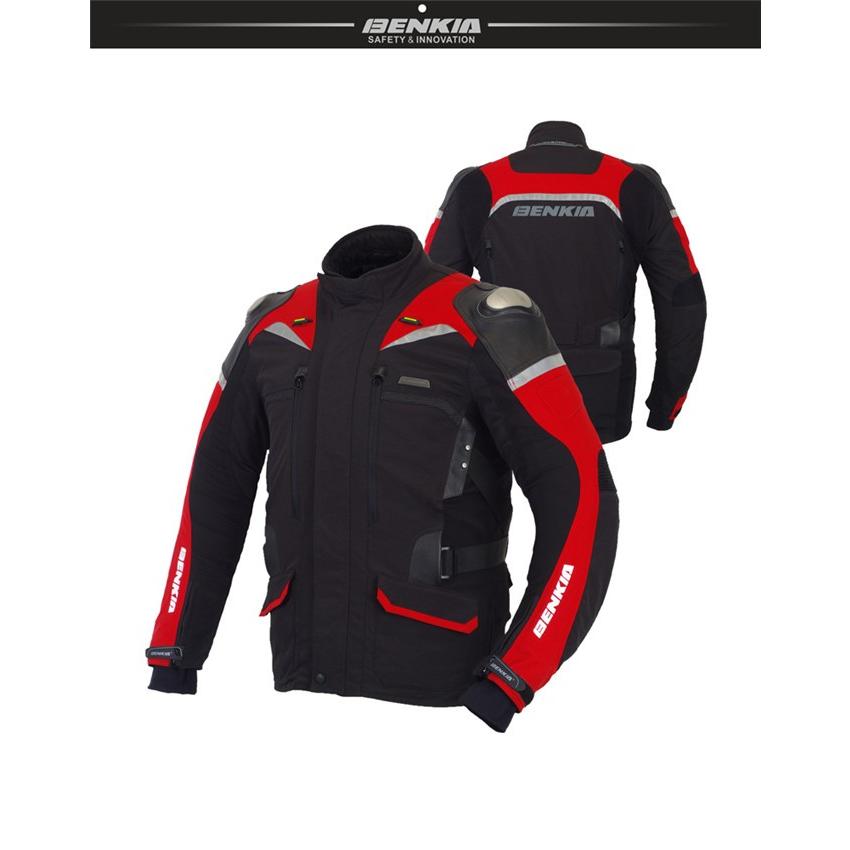 BENKIAバイクジャケット メンズ 冬 暖かさをキープ 登録商標番号5838742 バイク レーシング ライダースジャケット プロテクター メンズの画像