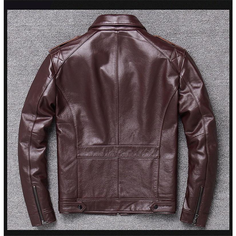 牛革ジャケット 本革ジャケット 牛革 本革ライダースジャケット 折り襟