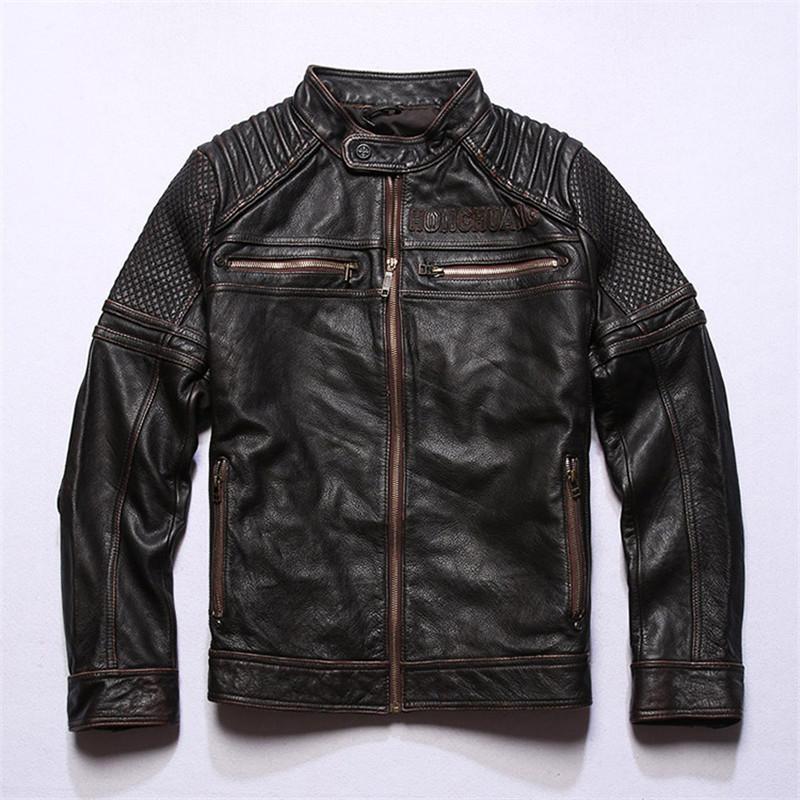 本革ジャケット 本革 牛革ジャケット ライダースジャケット 牛革 復古