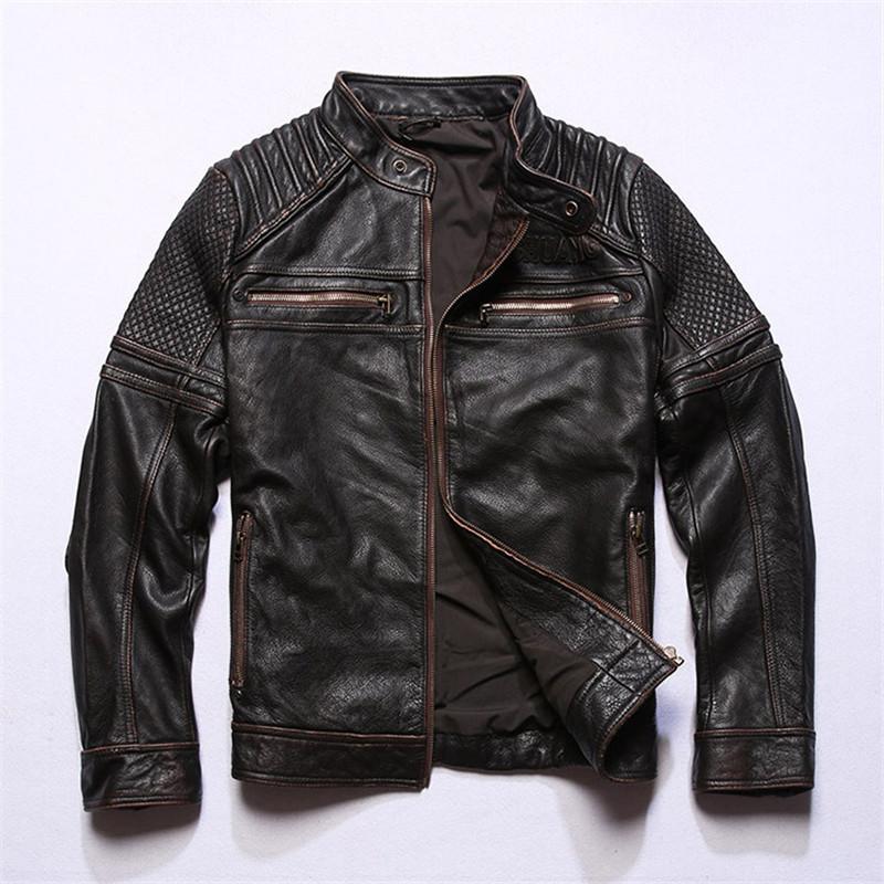 本革ジャケット 本革 牛革ジャケット ライダースジャケット 牛革 復古