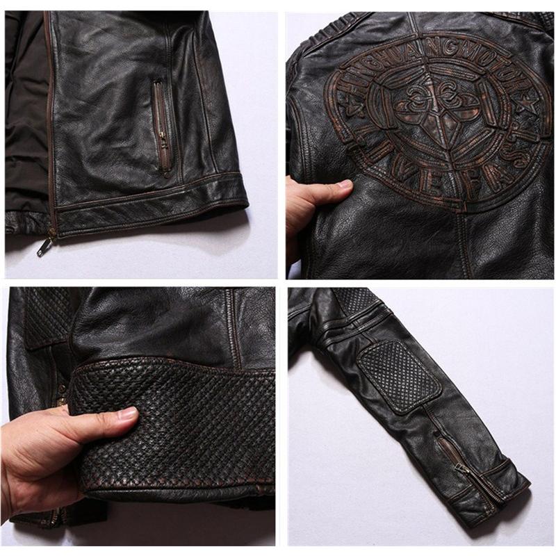 本革ジャケット 本革 牛革ジャケット ライダースジャケット 牛革 復古