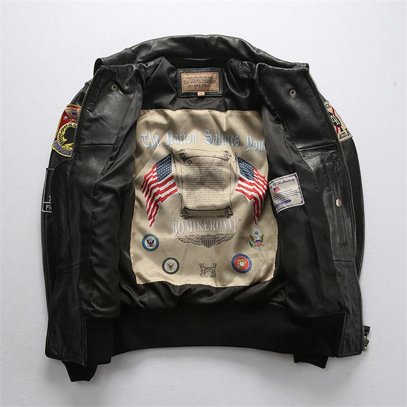 本革フライトジャケット 本革ジャケット ワッペン付き 空軍服 本革フライトジャケット 本革ジャケット ワッペン付き 空軍服