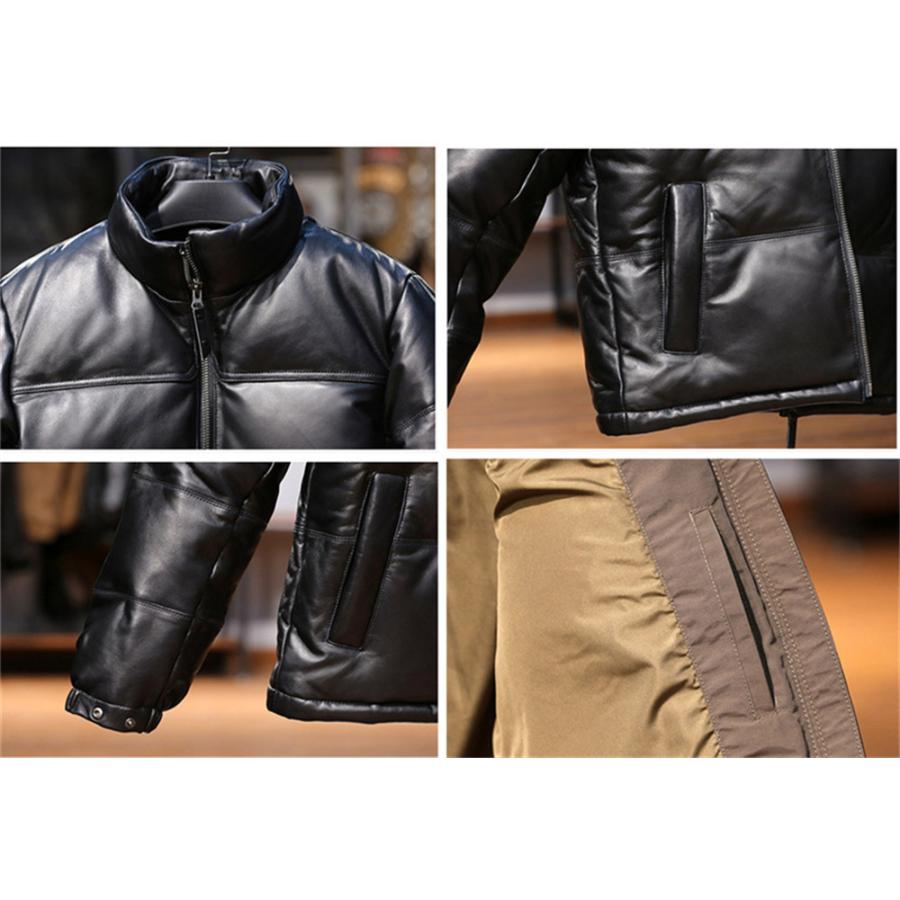 レザーダウン ダウン 本革ダウンジャケット ダウンジャケット 羊 レザーダウン ダウン 本革ダウンジャケット ダウンジャケット 羊