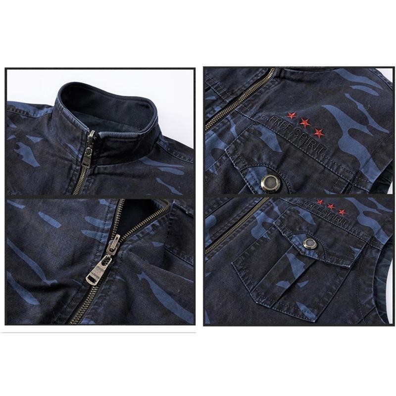 デニムベスト リバーシブル 迷彩 カモフラージュ 両面着用 迷彩