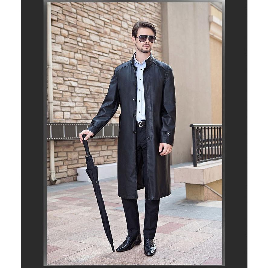 メンズファッション 人気 Pu革コート レザーコート ロングコート トレンチコート フェイクレザー ビジネスコート バイクウェア 革 ブラック Nannv03 04 谷村通販 通販 Yahoo ショッピング