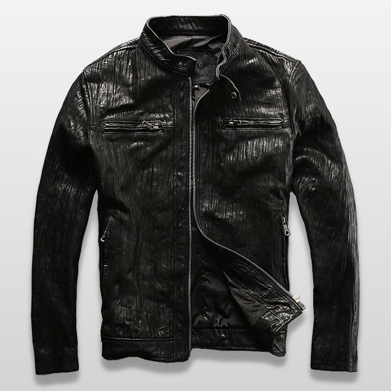 羊革ジャケット 本革 ライダーバイカージャケット 羊革ジャケット Real