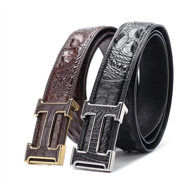 ワニ革ベルト 本革ベルト クロコダイル 牛革 レザーベルト 本革