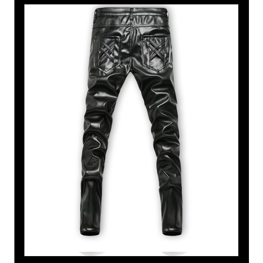 革パンツ 買得セール バイクレザーパンツ 定番フェイクレザー スキニー