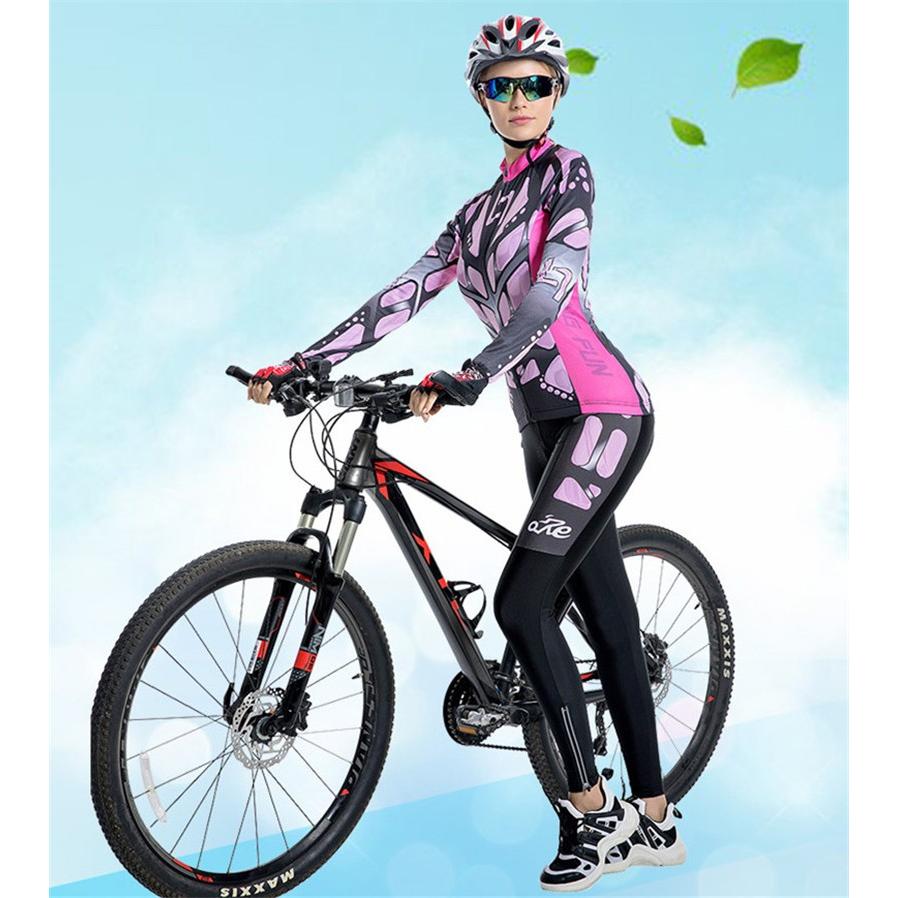 長袖サイクルウェア レディース 自転車ウェア サイクルジャージ 女性 上下セット サイクリング サイクリングウェア 春夏秋 Ql0107 谷村通販 通販 Yahoo ショッピング