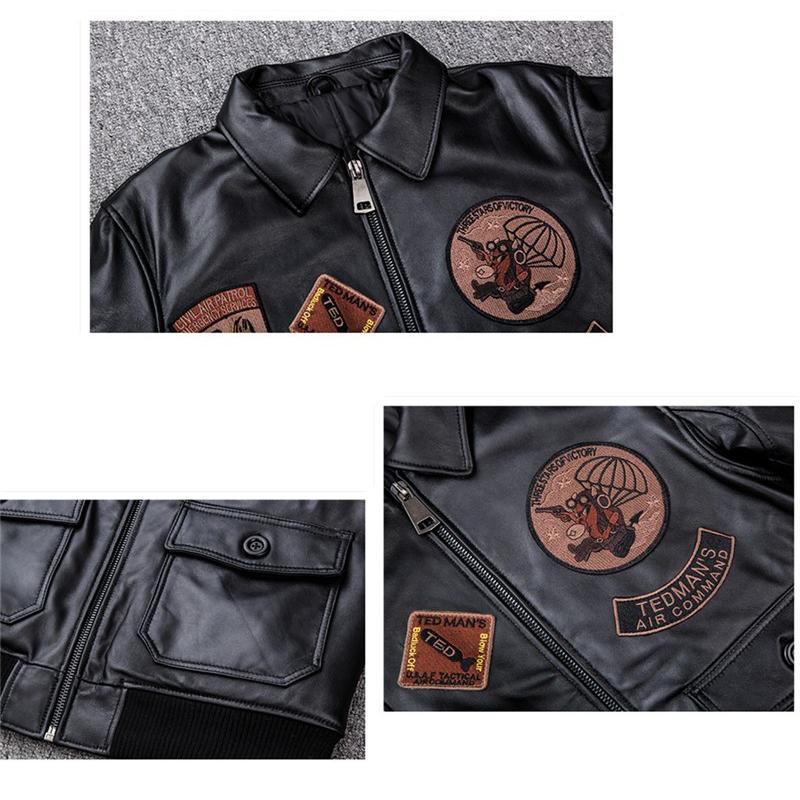 ラム革ジャケット ジャンパー フライトジャケット ワッペン 本革