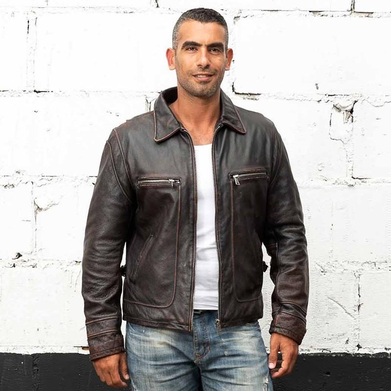 独創的 本革ジャケット ビンテージ調 レザージャケット Alrc Asia