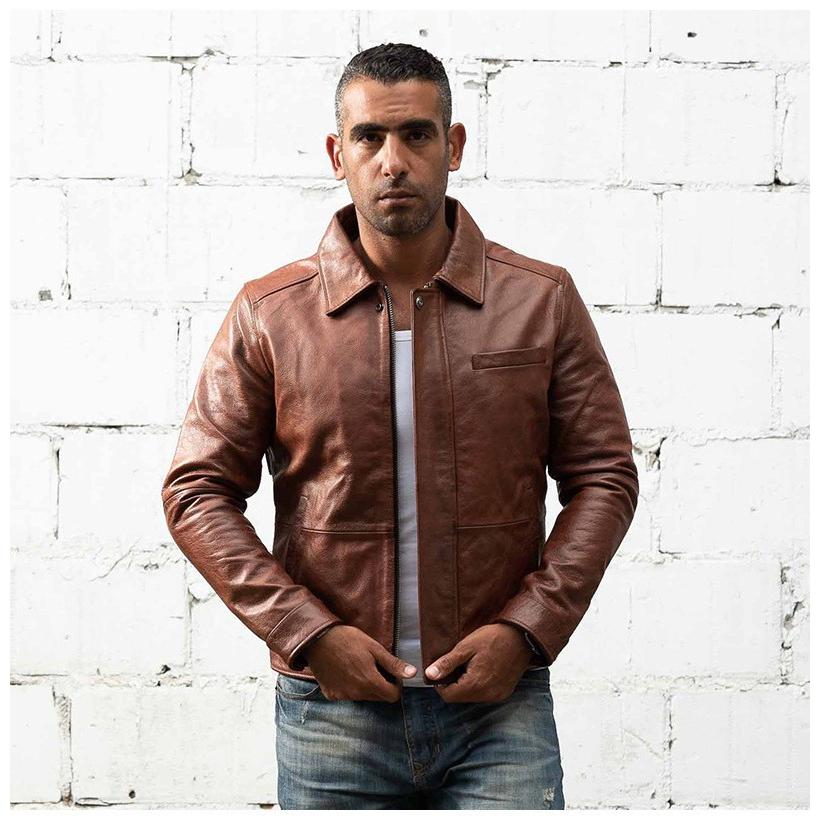 本革ジャケット バイクジャケット 牛革 ライダースジャケット オイル